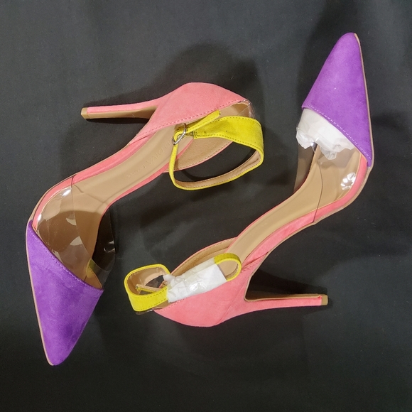 🆕Wild Diva💕 Unique Tri-Color Blocked Heel Sz. 8 - Picture 1 of 11